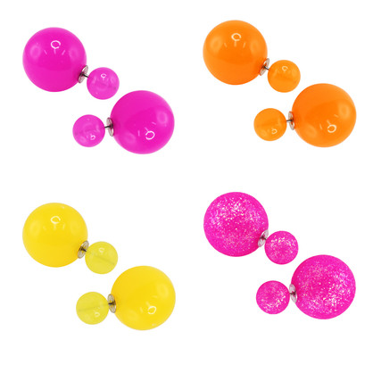 Candy Ball Double Sided Earrings Set W - Pack Size 20