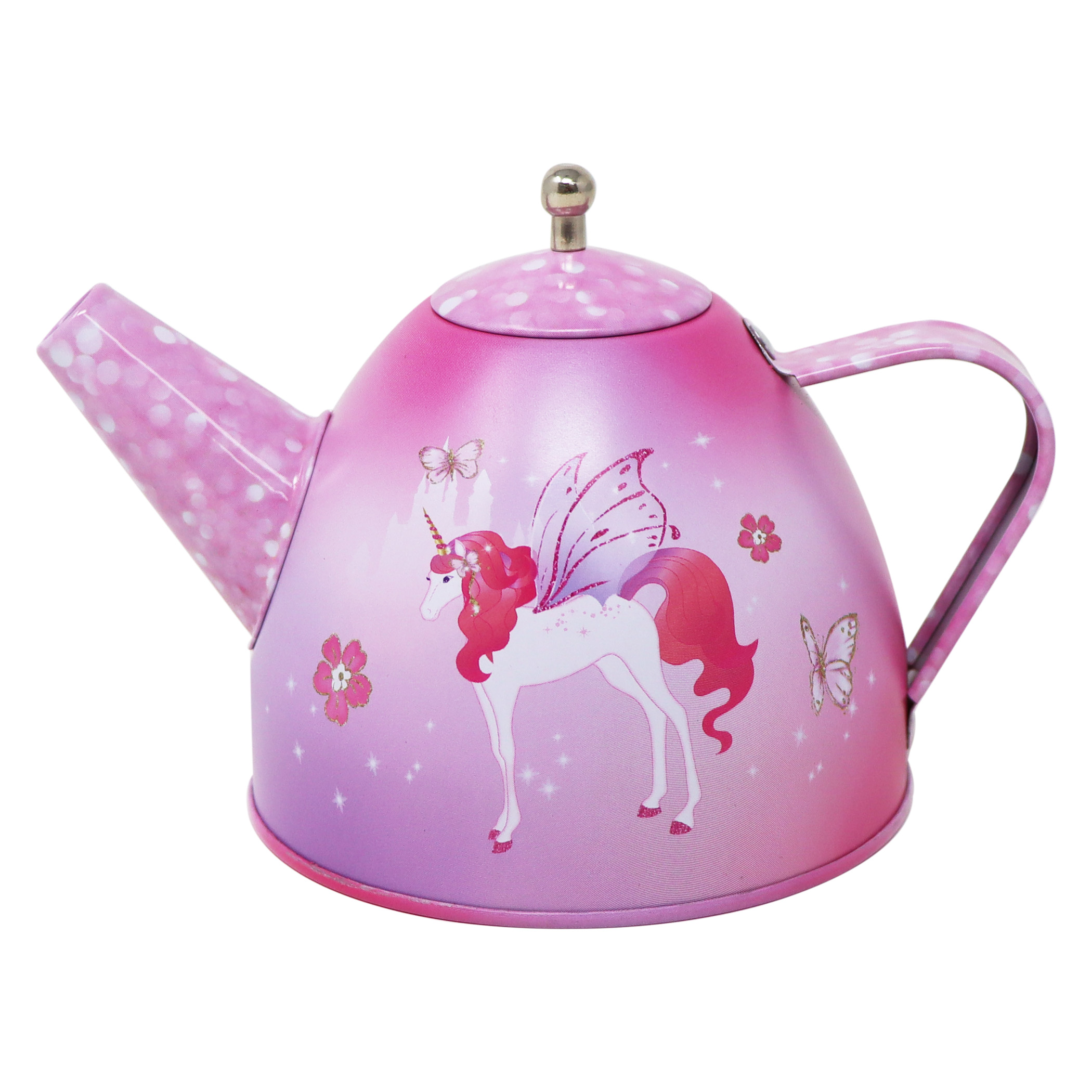 Unicorn Princess 15 Piece Tin Tea Set In Carry Case
