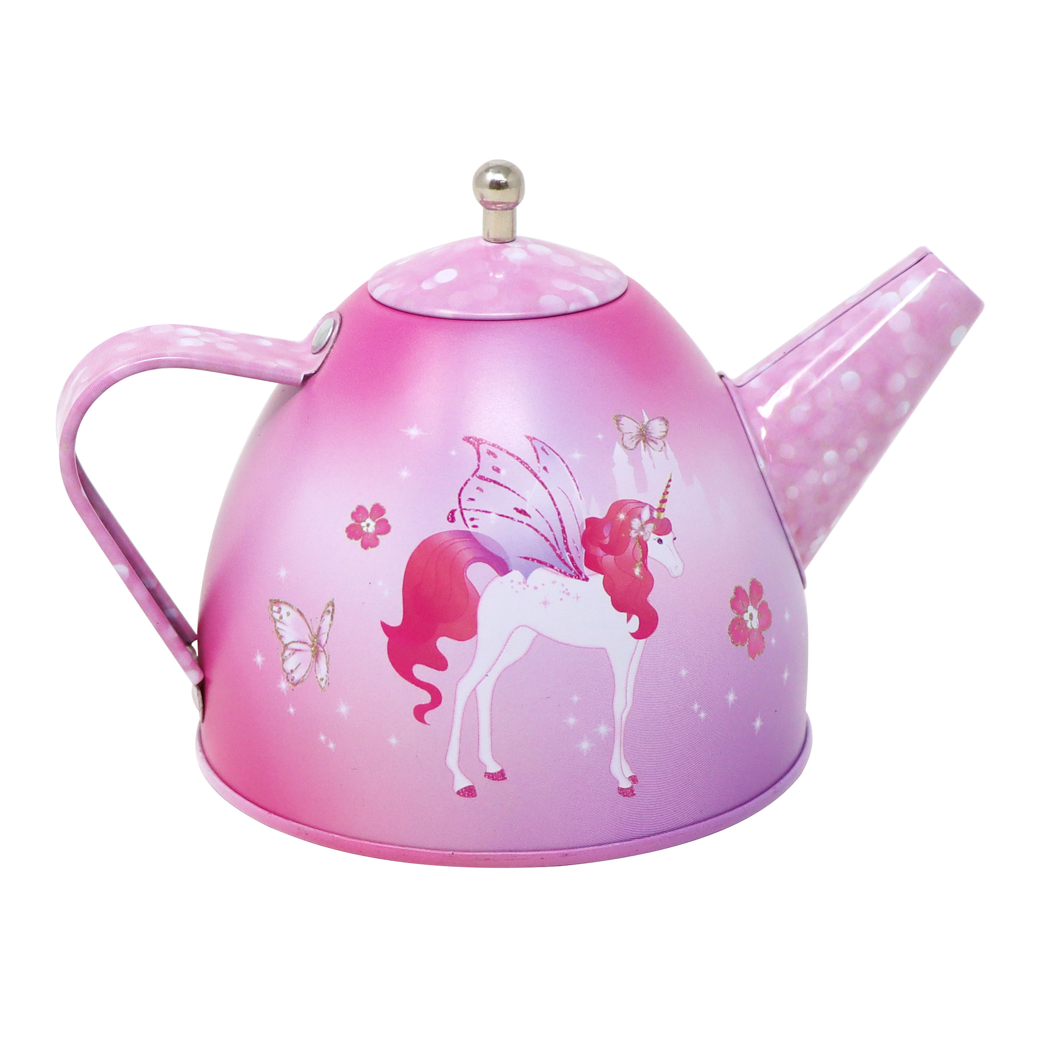 Unicorn Princess 15 Piece Tin Tea Set In Carry Case