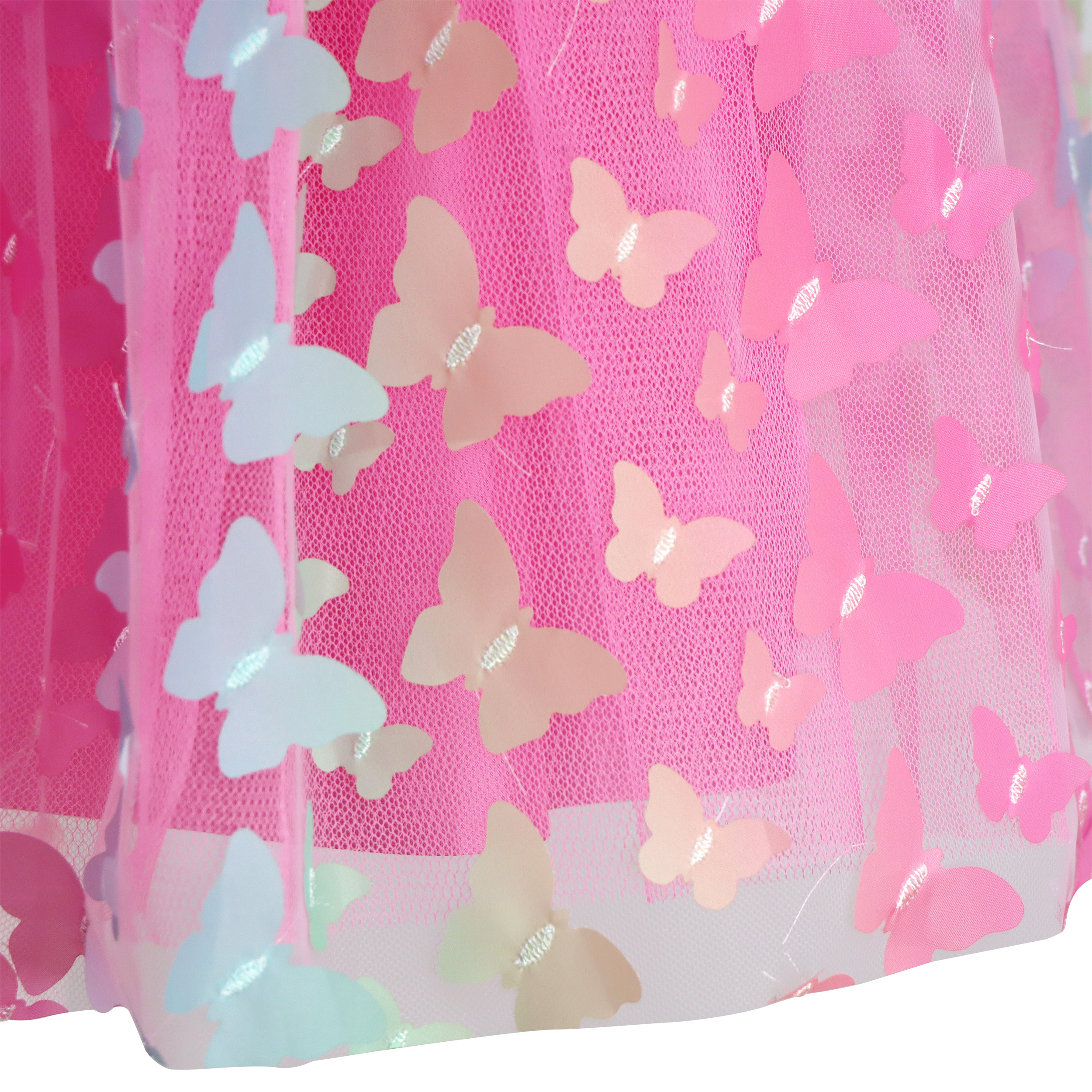 Rainbow Butterfly Dress Hot Pink size 3-4