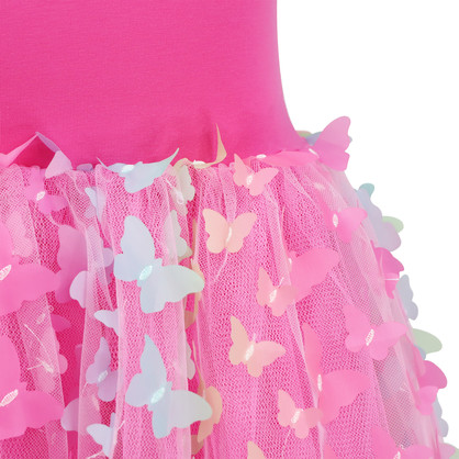 Rainbow Butterfly Dress Hot Pink size 3-4