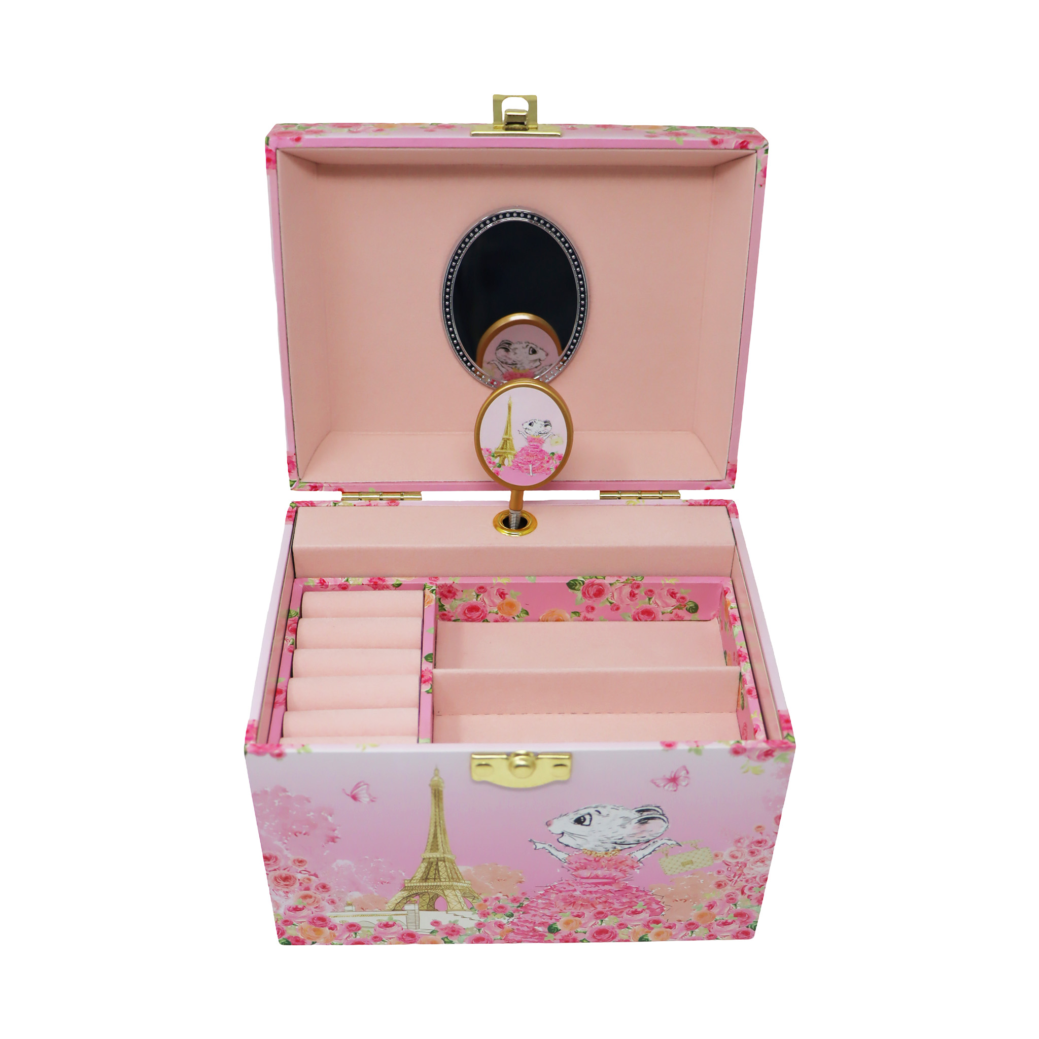 Claris The Chicest Mouse in Paris Pearl Musical Jewellery Box