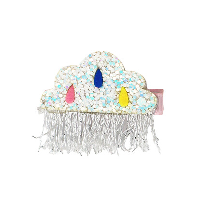 Glitter Rainbow and Cloud Hair Clips
