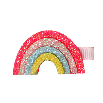 Glitter Rainbow and Cloud Hair Clips