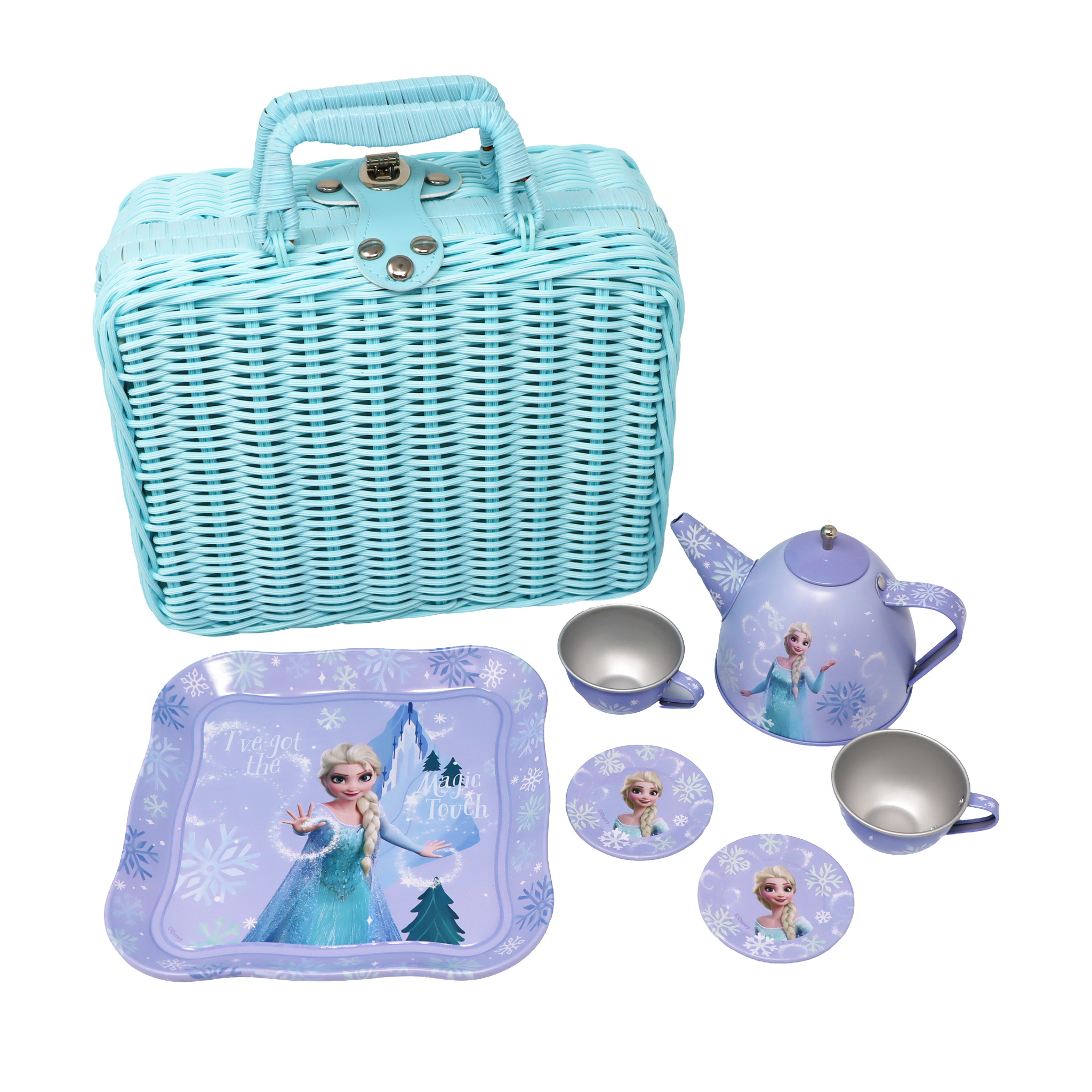 Disney Frozen Elsa Magic Touch Picnic Basket Tea Set