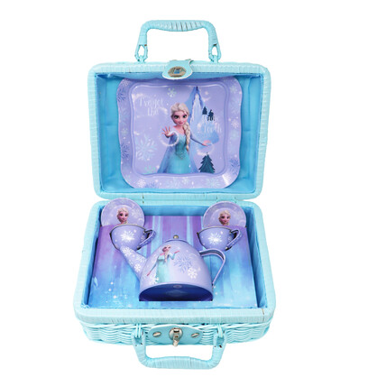 Disney Frozen Elsa Magic Touch Picnic Basket Tea Set