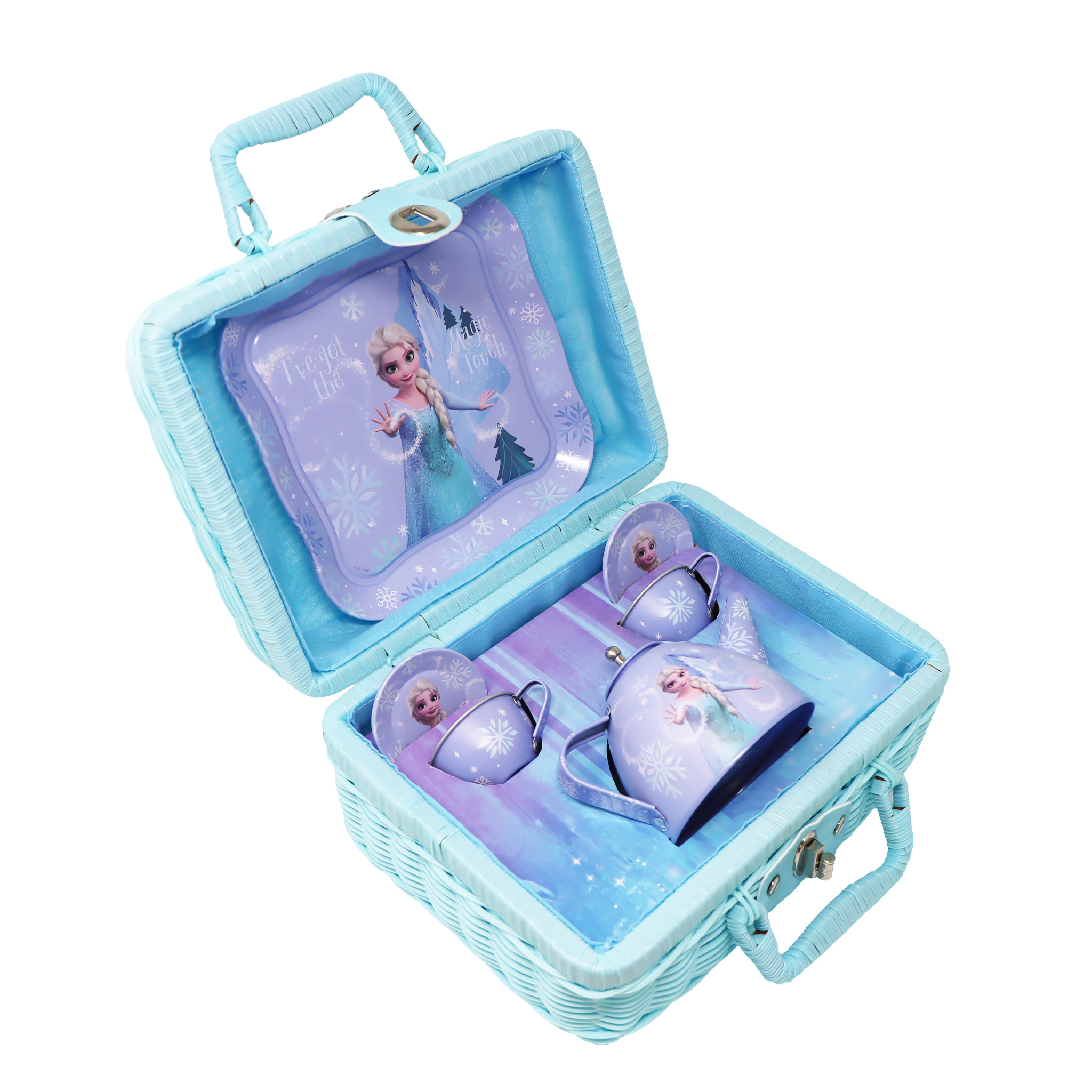 Disney Frozen Elsa Magic Touch Picnic Basket Tea Set