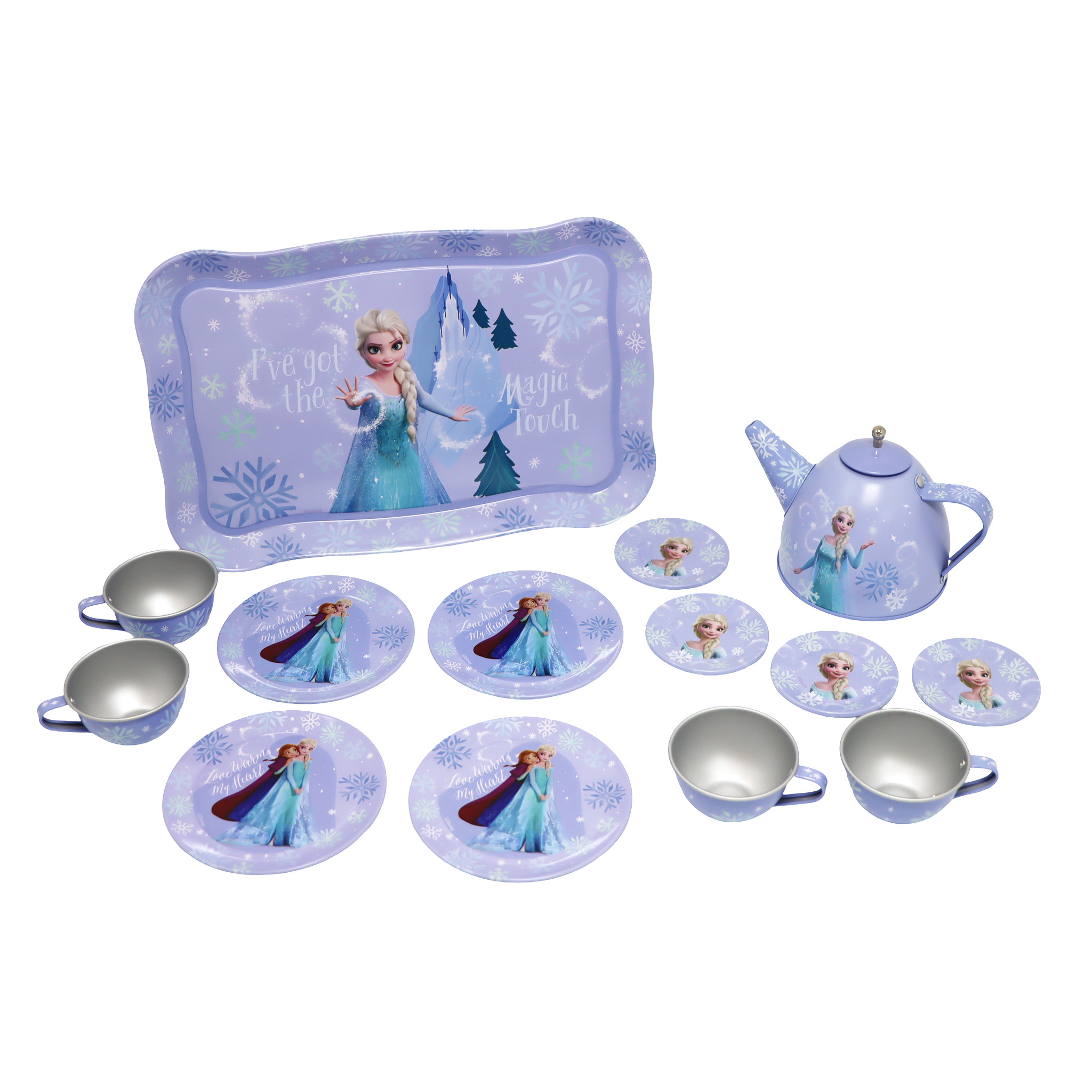 Disney Frozen Elsa Magic Touch 14 Pieces Tin Tea Set