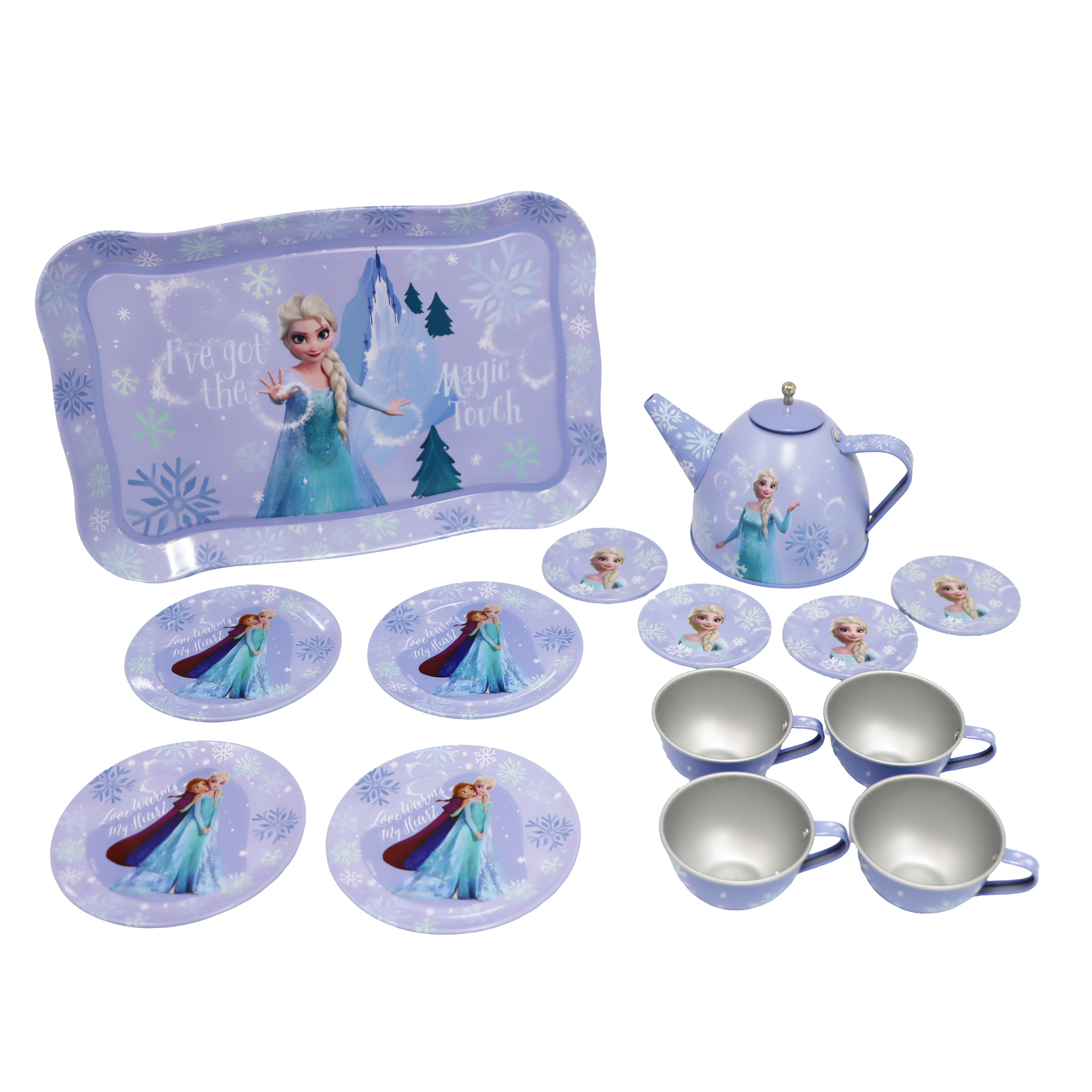 Disney Frozen Elsa Magic Touch 14 Pieces Tin Tea Set