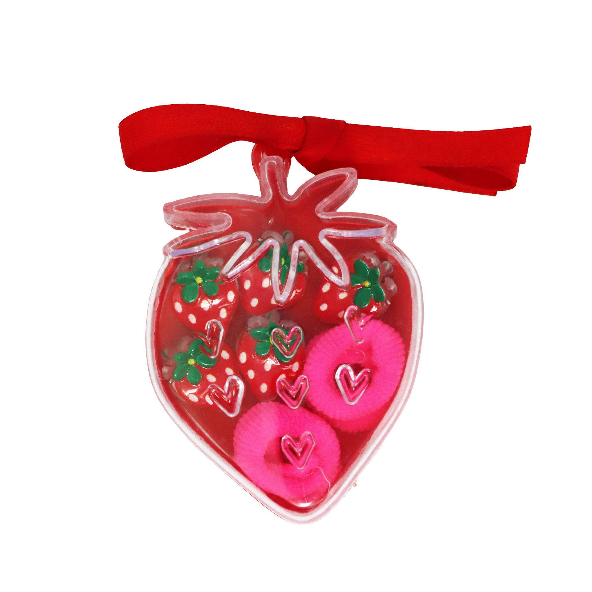 Mini Strawberry Hair Clip Set