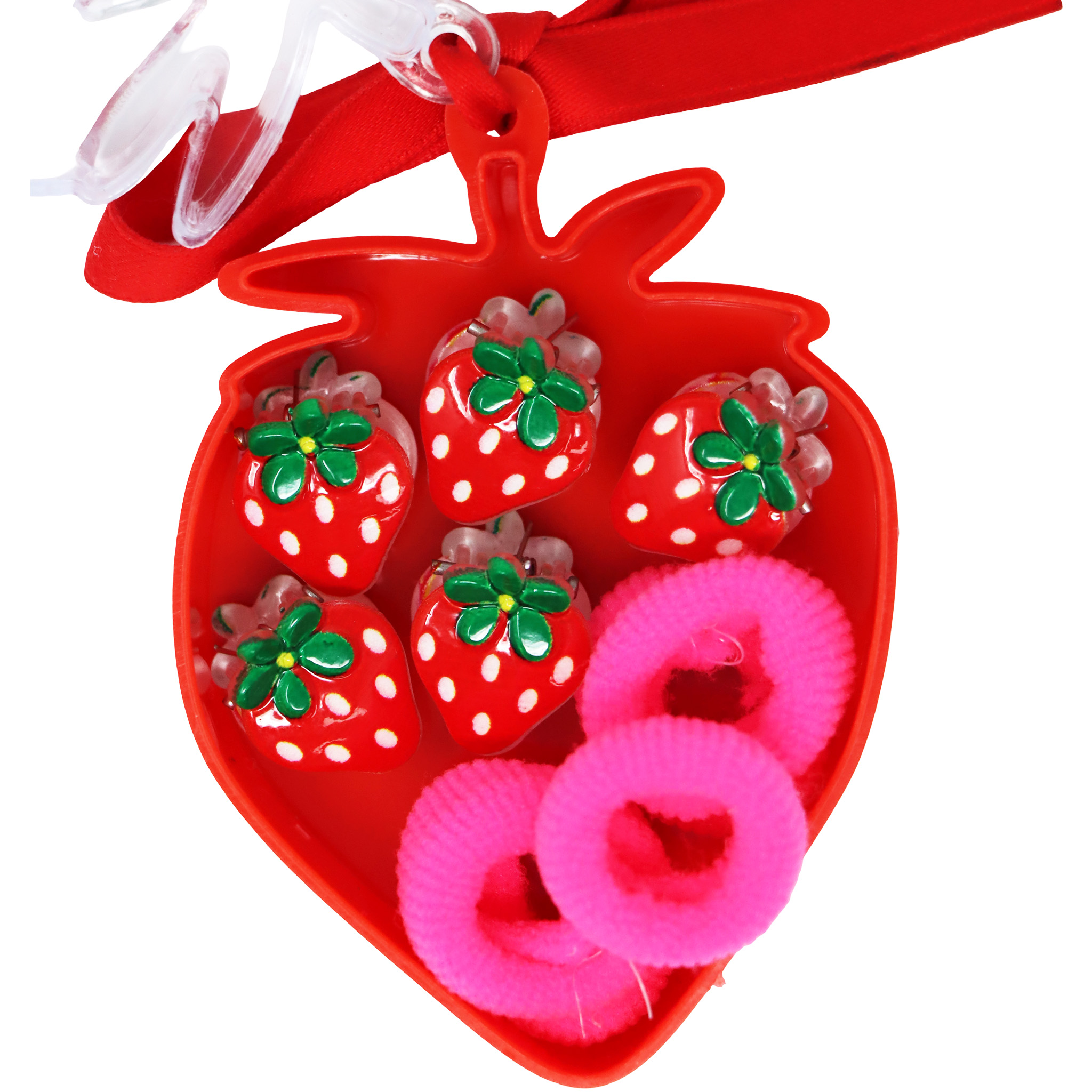 Mini Strawberry Hair Clip Set
