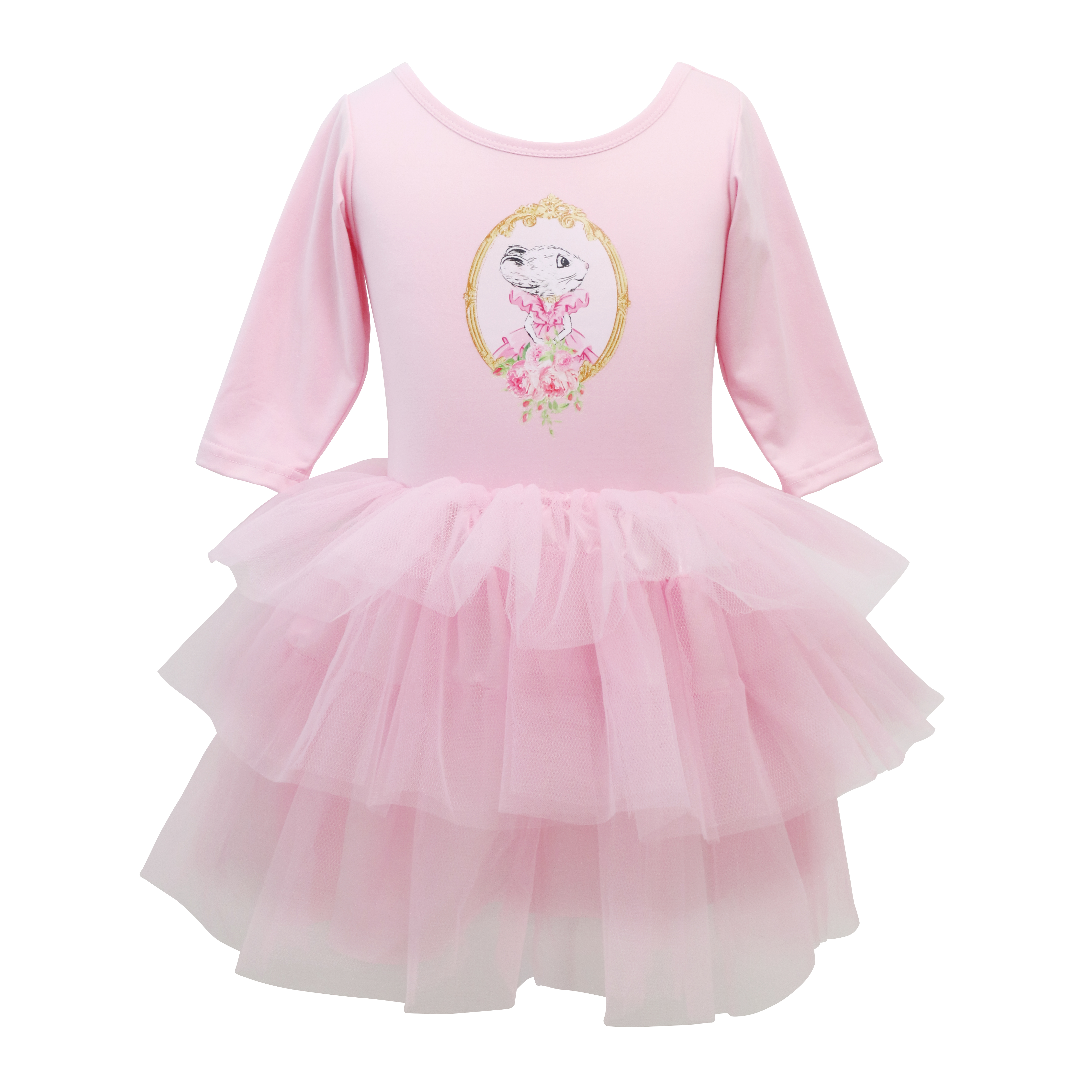 Claris Fashion Print Tulle Dress (Size 3-4)
