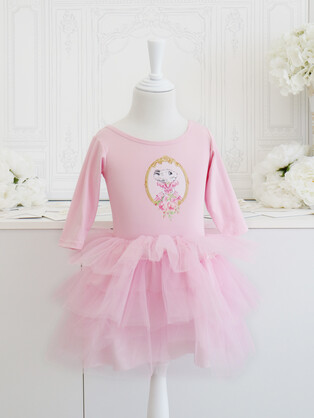 Claris Fashion Print Tulle Dress (Size 3-4)