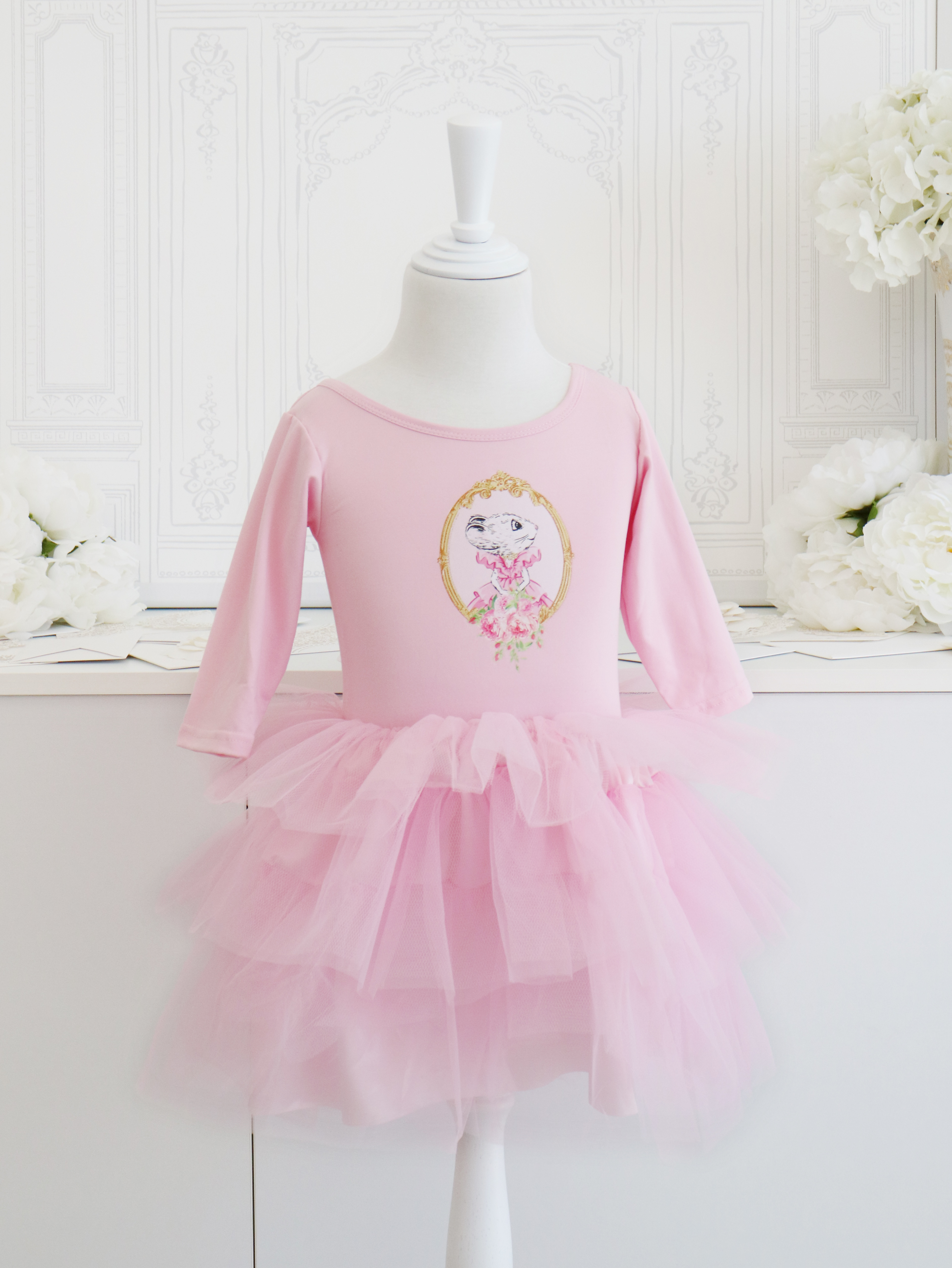 Claris Fashion Print Tulle Dress (Size 3-4)