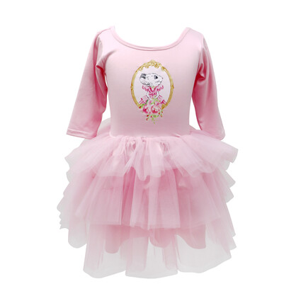 Claris Fashion Print Tulle Dress (Size 5-6)
