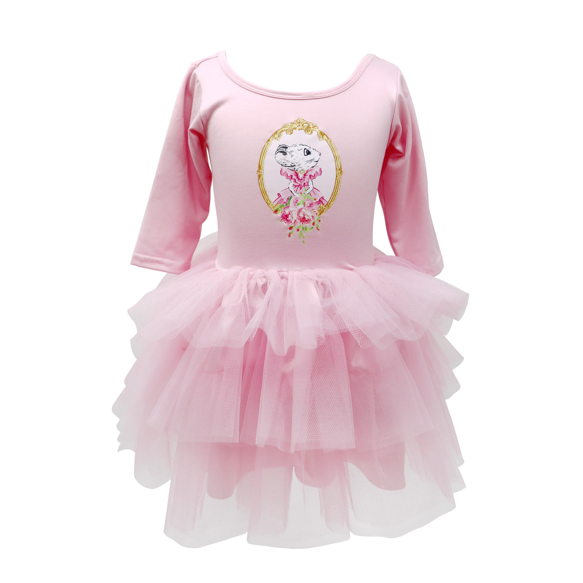 Claris Fashion Print Tulle Dress (Size 5-6)