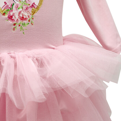 Claris Fashion Print Tulle Dress (Size 5-6)