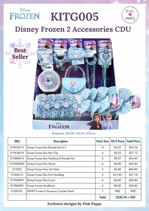 DISNEY Frozen 2 Accessories Counter Display Unit