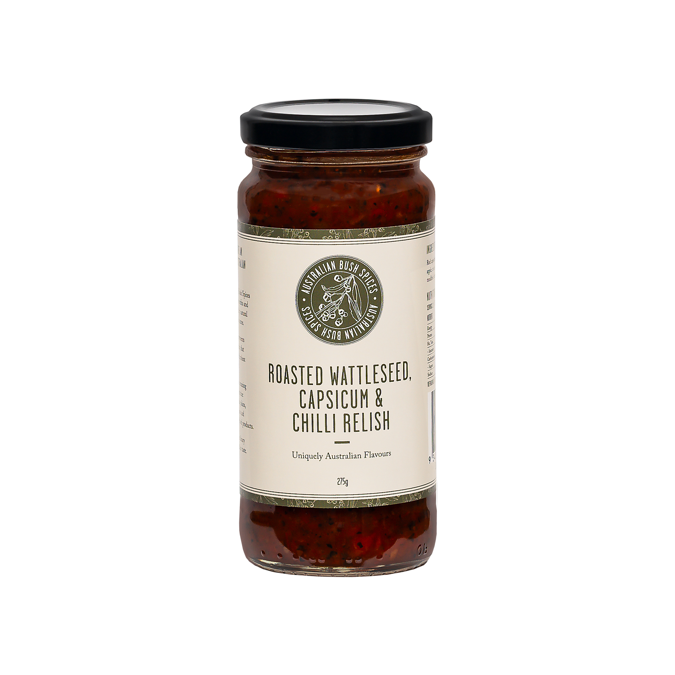 Wattleseed, Roasted Capsicumand Chili relish
