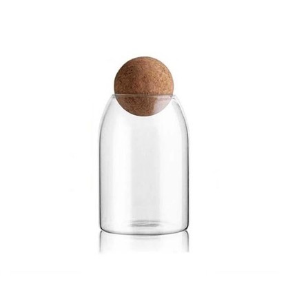 Borosilicate Glass Jar/ Bottle with Cork Lid - 800ml