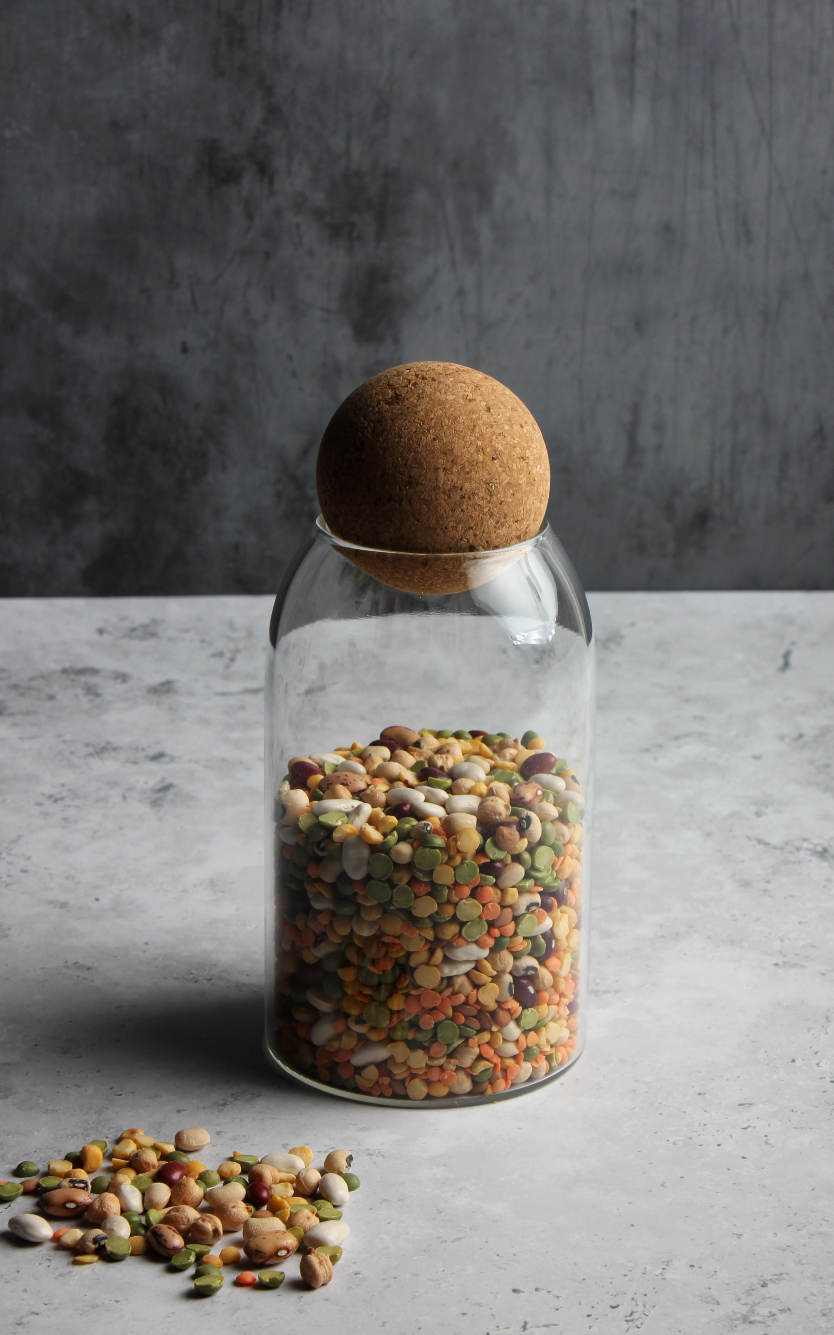 Borosilicate Glass Jar/ Bottle with Cork Lid - 800ml