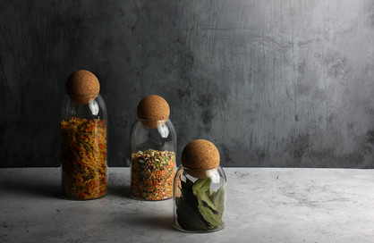 Borosilicate Glass Jar/ Bottle with Cork Lid - 800ml