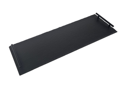 Slate Tray with Matte Black Handles - Size: 60 x 20cm