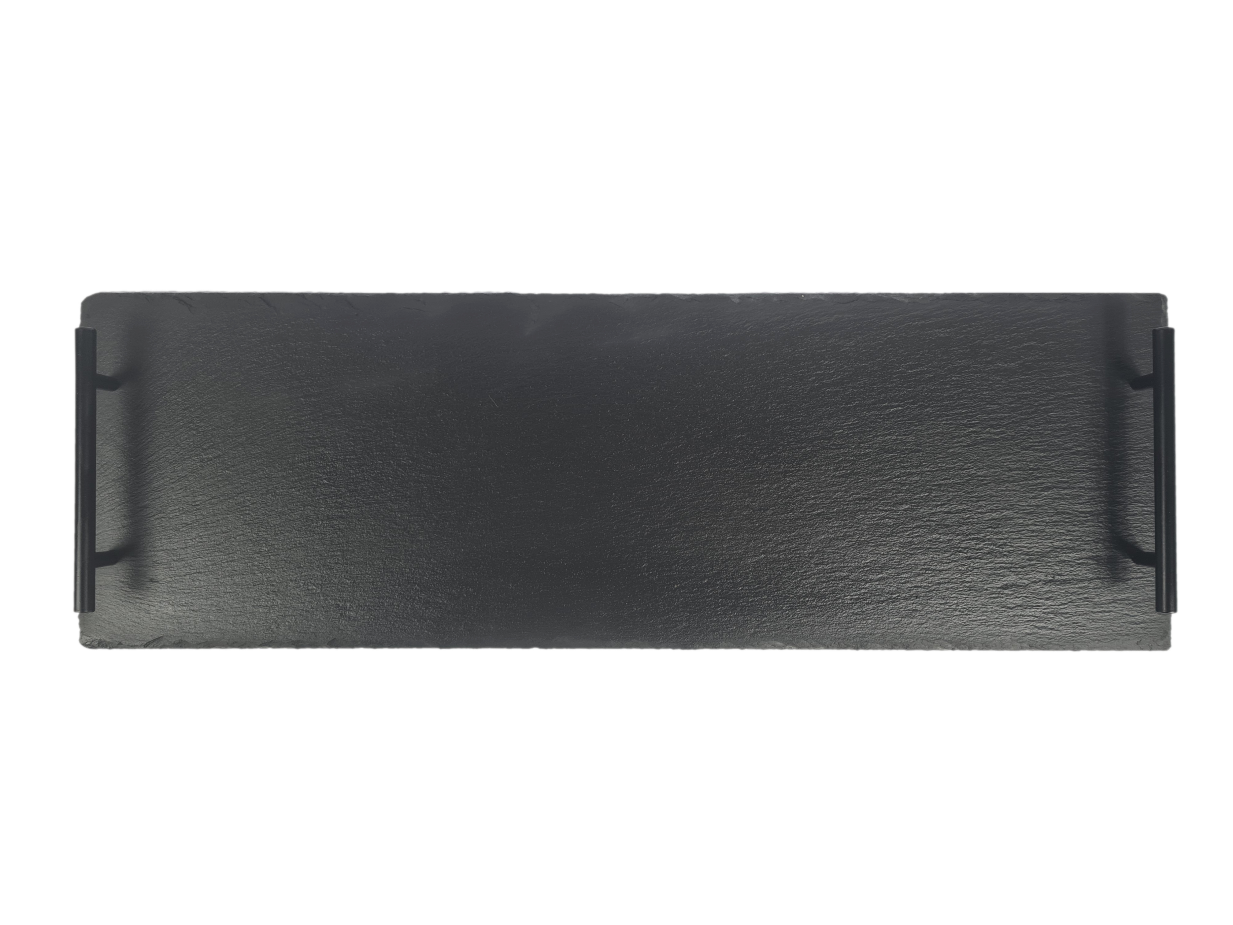 Slate Tray with Matte Black Handles - Size: 60 x 20cm