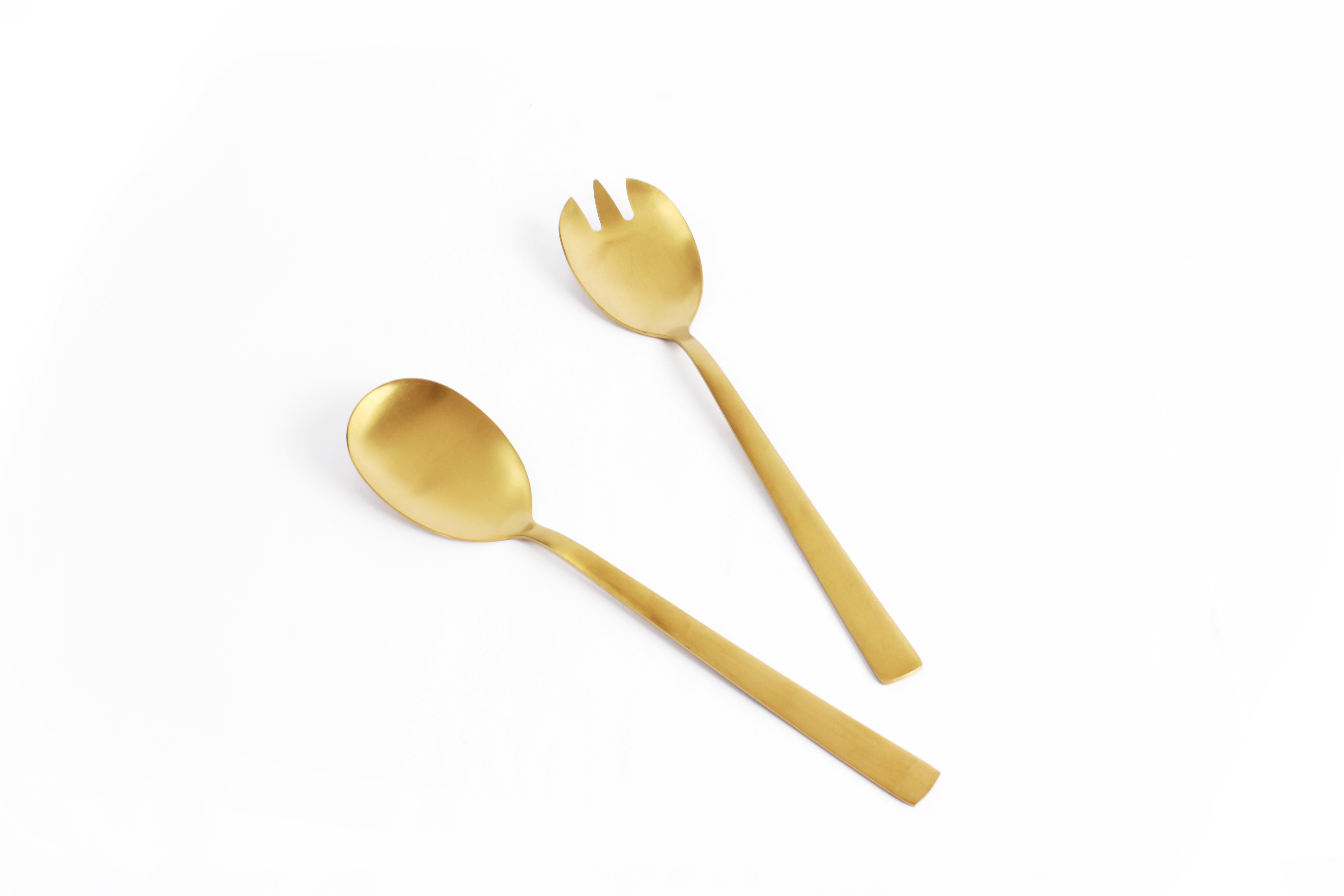 Satin Gold 2 Piece Salad Server Set