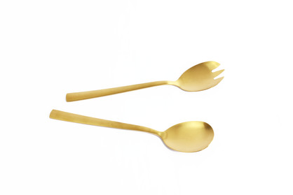 Satin Gold 2 Piece Salad Server Set