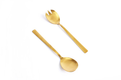 Satin Gold 2 Piece Salad Server Set