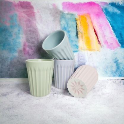 Matte Pastel Latte Cup - Set of 4