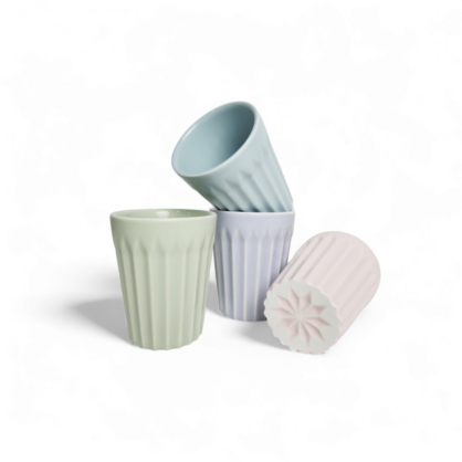 Matte Pastel Latte Cup - Set of 4