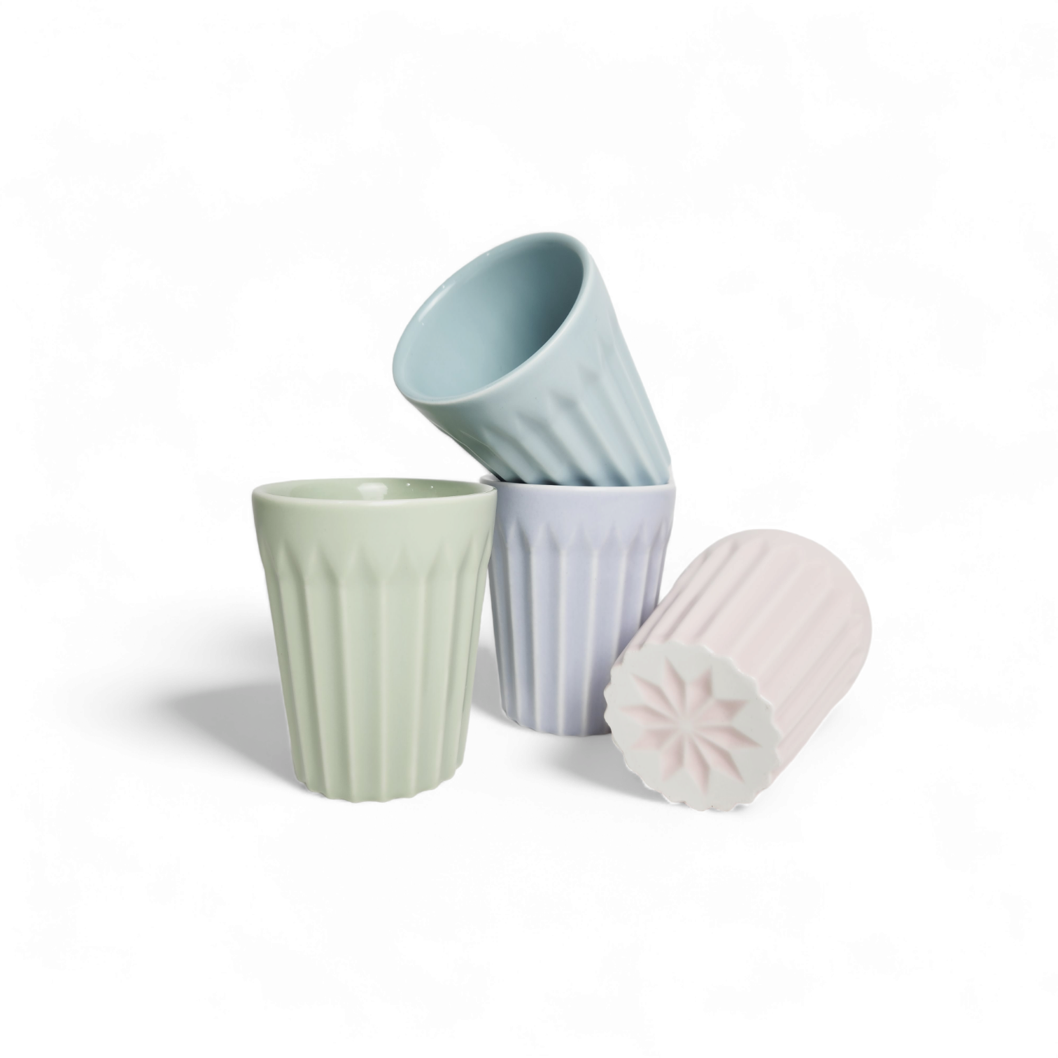 Matte Pastel Latte Cup - Set of 4