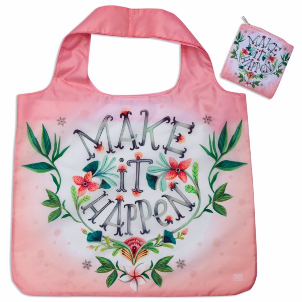 Wholesale Set of 6 MAKE IT HAPPEN foldable bag RIKARO Fieldfolio