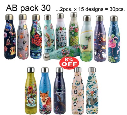 Set of 3 - FOX water bottle