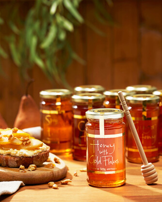 Honey with Gold Flakes with Dipper 300g