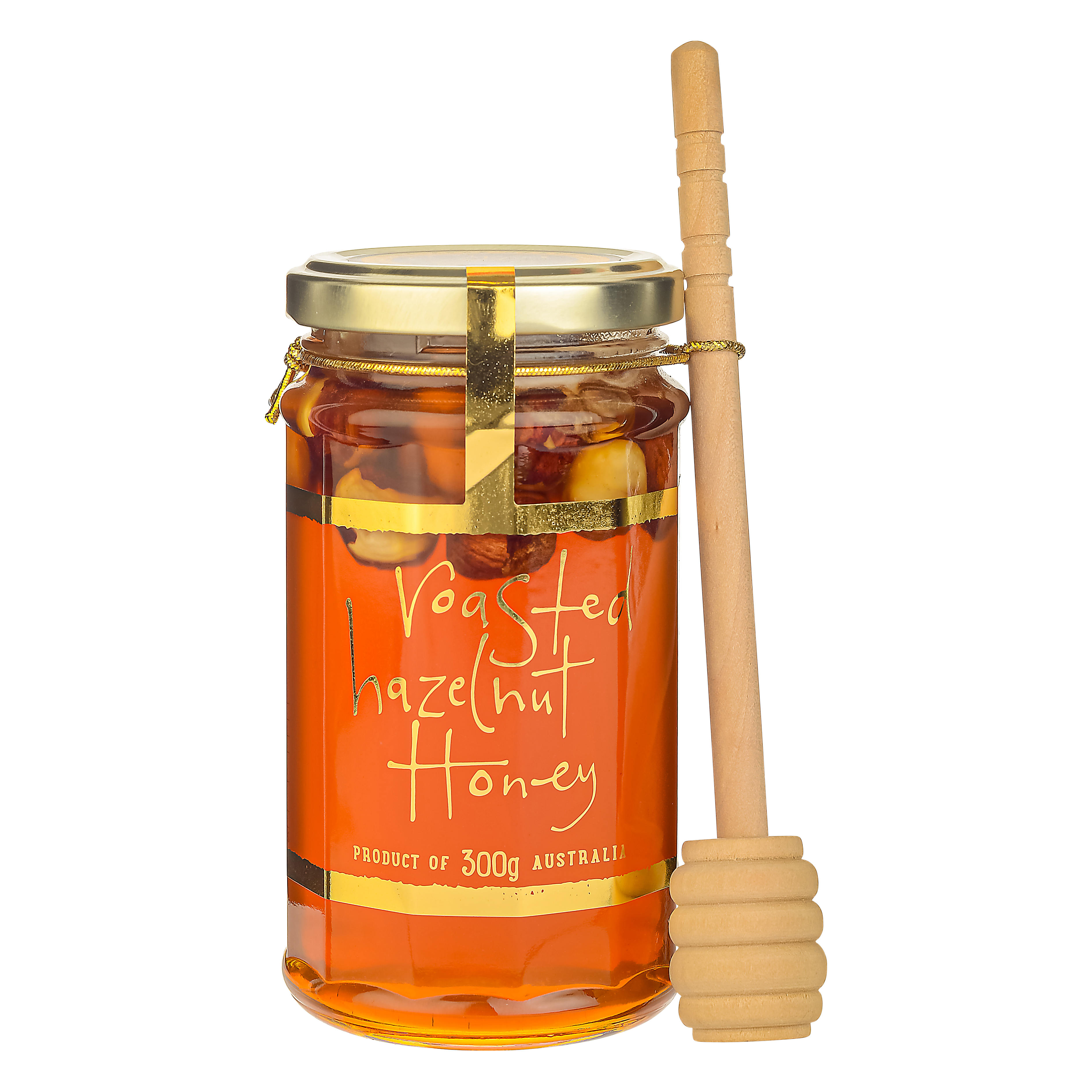 Roasted Hazelnut Honey with Dipper 300g