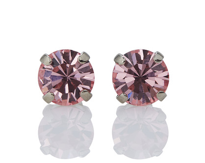 Pale Pink Italian Crystal 8mm Stud