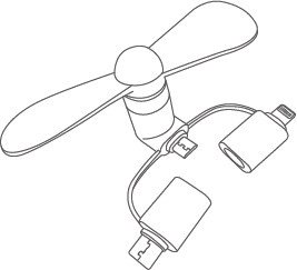 Mini Fan For Phone - Fits iPhone & Android And Tablets - Display Pack of 12 Pieces