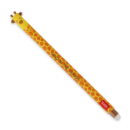 Legami Erasable Pen - Giraffe-  Display Pack of 30 Pens - Black Ink