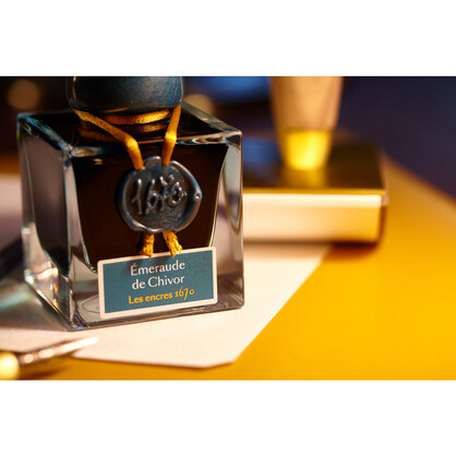 Jacques Herbin Prestige - 1670 Collection - Fountain Pen Ink - 50ml Bottle - meraude de Chivor (Emerald Green)