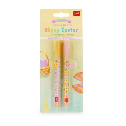Legami - Set of 2 Gel Pens - Lovely Friends - Hoppy Easter