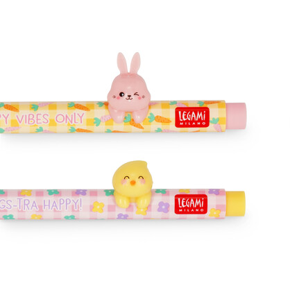 Legami - Set of 2 Gel Pens - Lovely Friends - Hoppy Easter