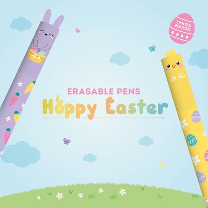 Legami - Set of 2 Erasable Gel Pen - Hoppy Easter (ships as a Pk of 12 - EPSETKIT10)