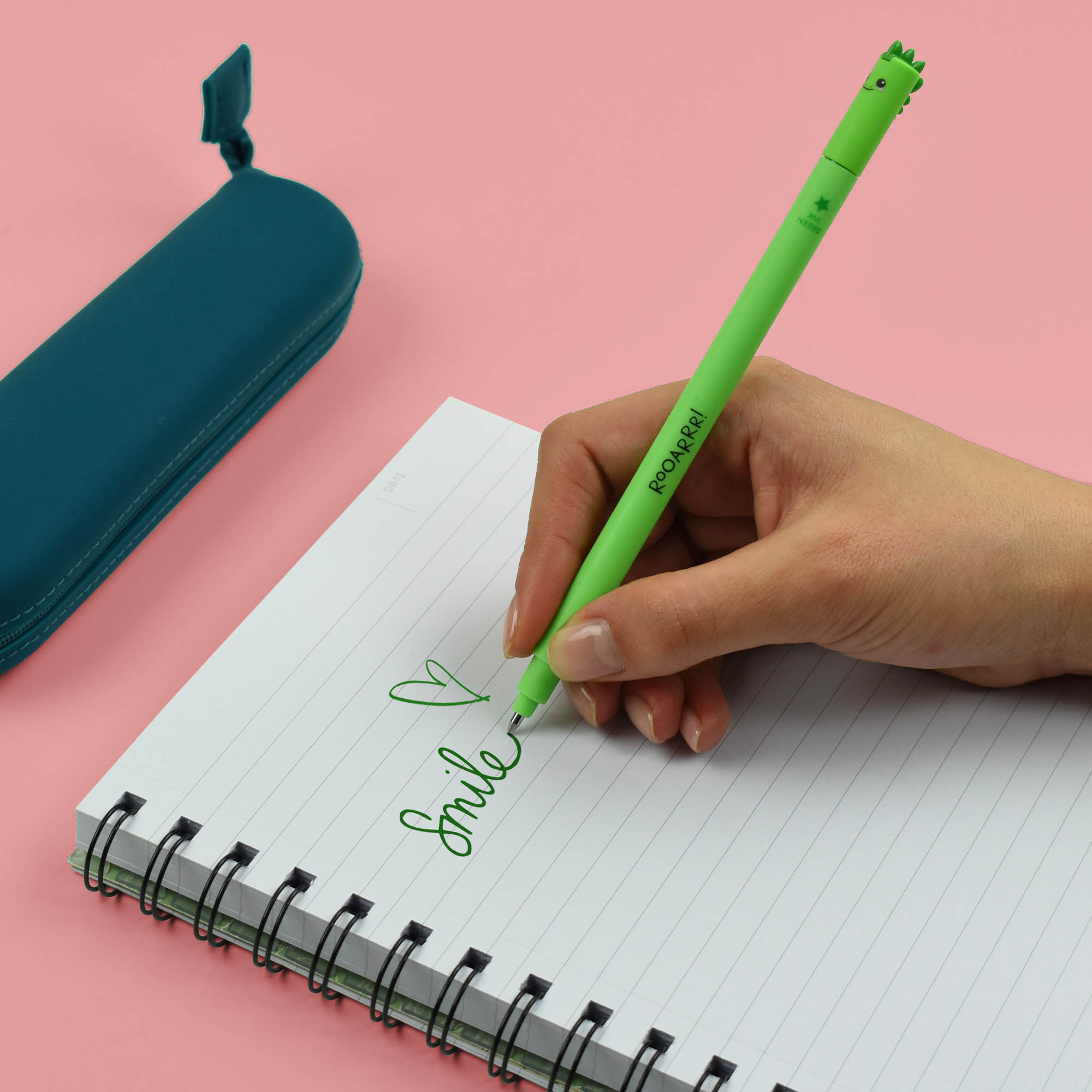 Legami - Erasable Gel Pen Single - Dino - Green Ink