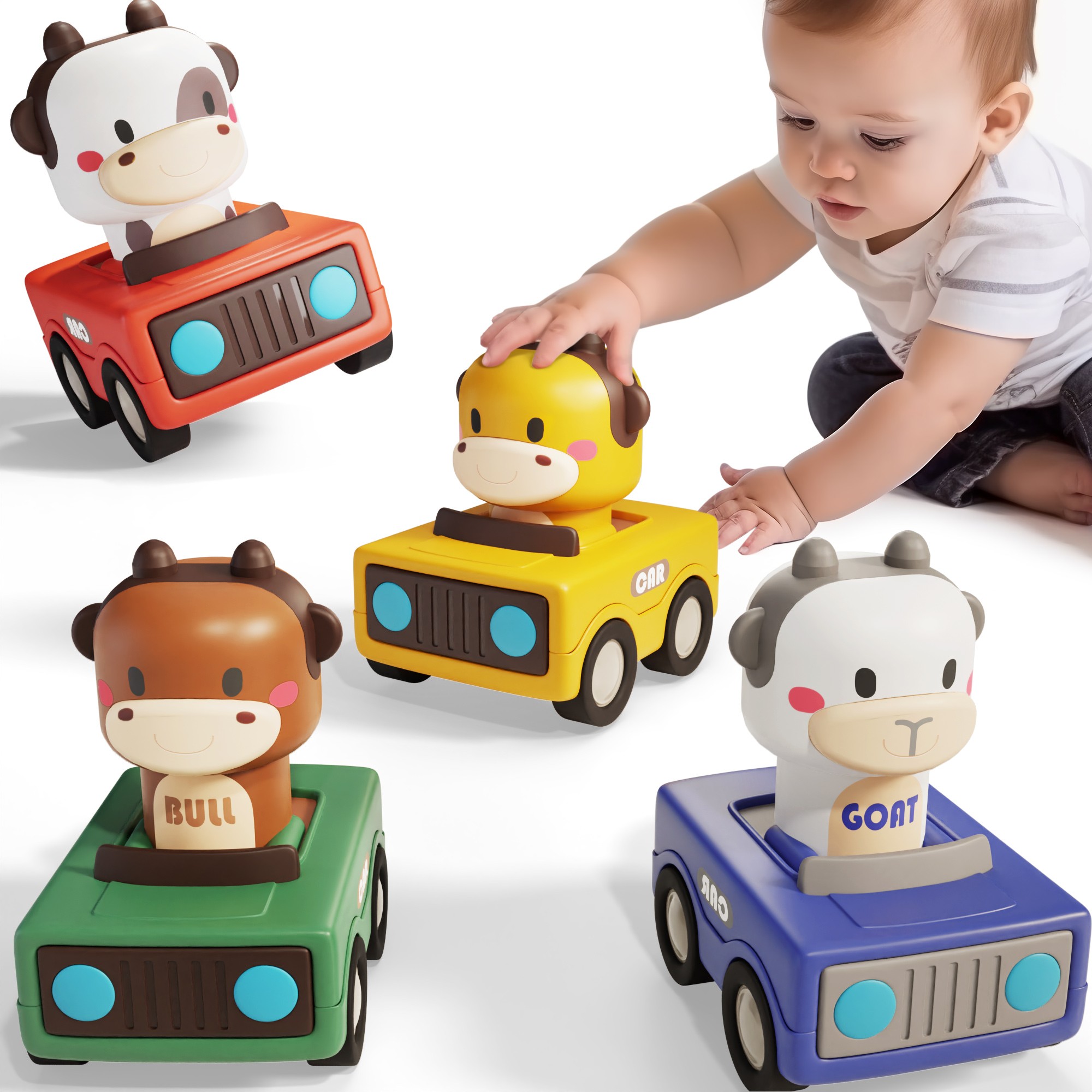 PRESS & GO RACING CAR - DISPLAY OF 12