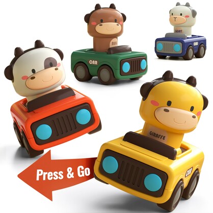 PRESS & GO RACING CAR - DISPLAY OF 12