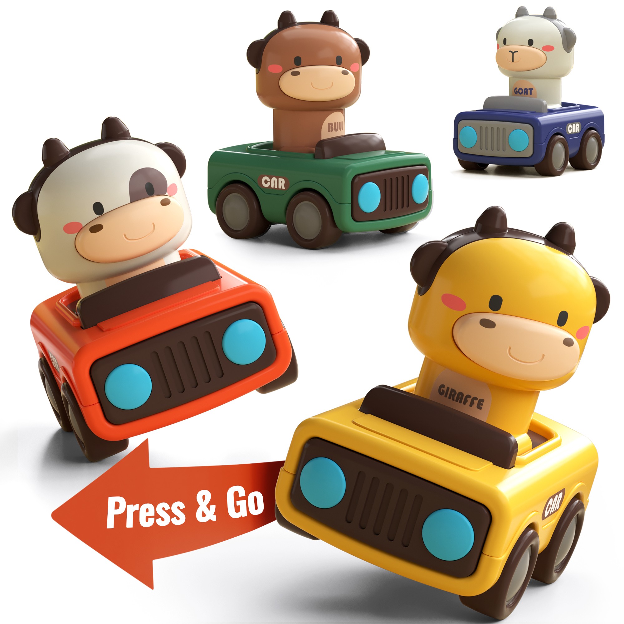 PRESS & GO RACING CAR - DISPLAY OF 12