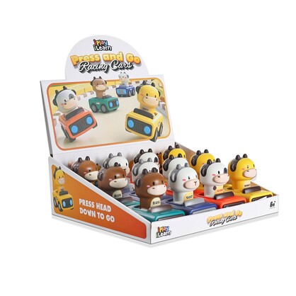 PRESS & GO RACING CAR - DISPLAY OF 12